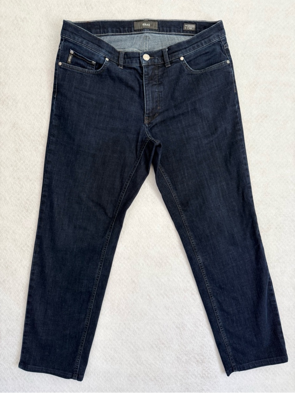 Brax Cooper Denim Regular Fit‎ Jeans Men’s Sz 34 regular Dark Wash Straight READ
